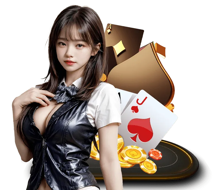 Hình ảnh sòng bạc trực tuyến với người chia bài và bàn roulette